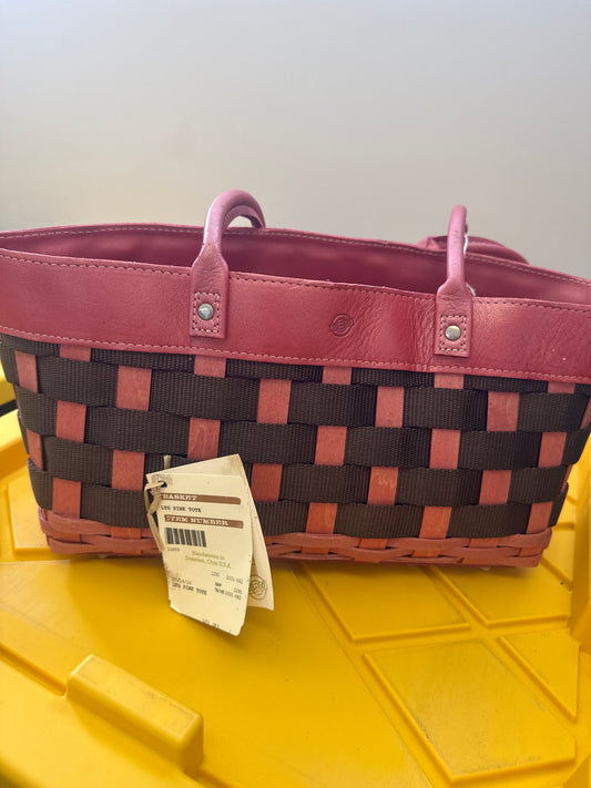 Longaberger pink to go tote