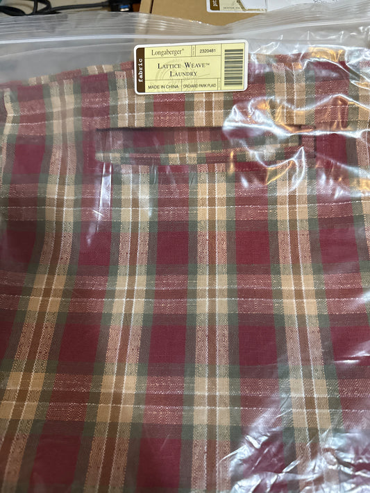 Longaberger lattice weave laundry in orchard park plaid.