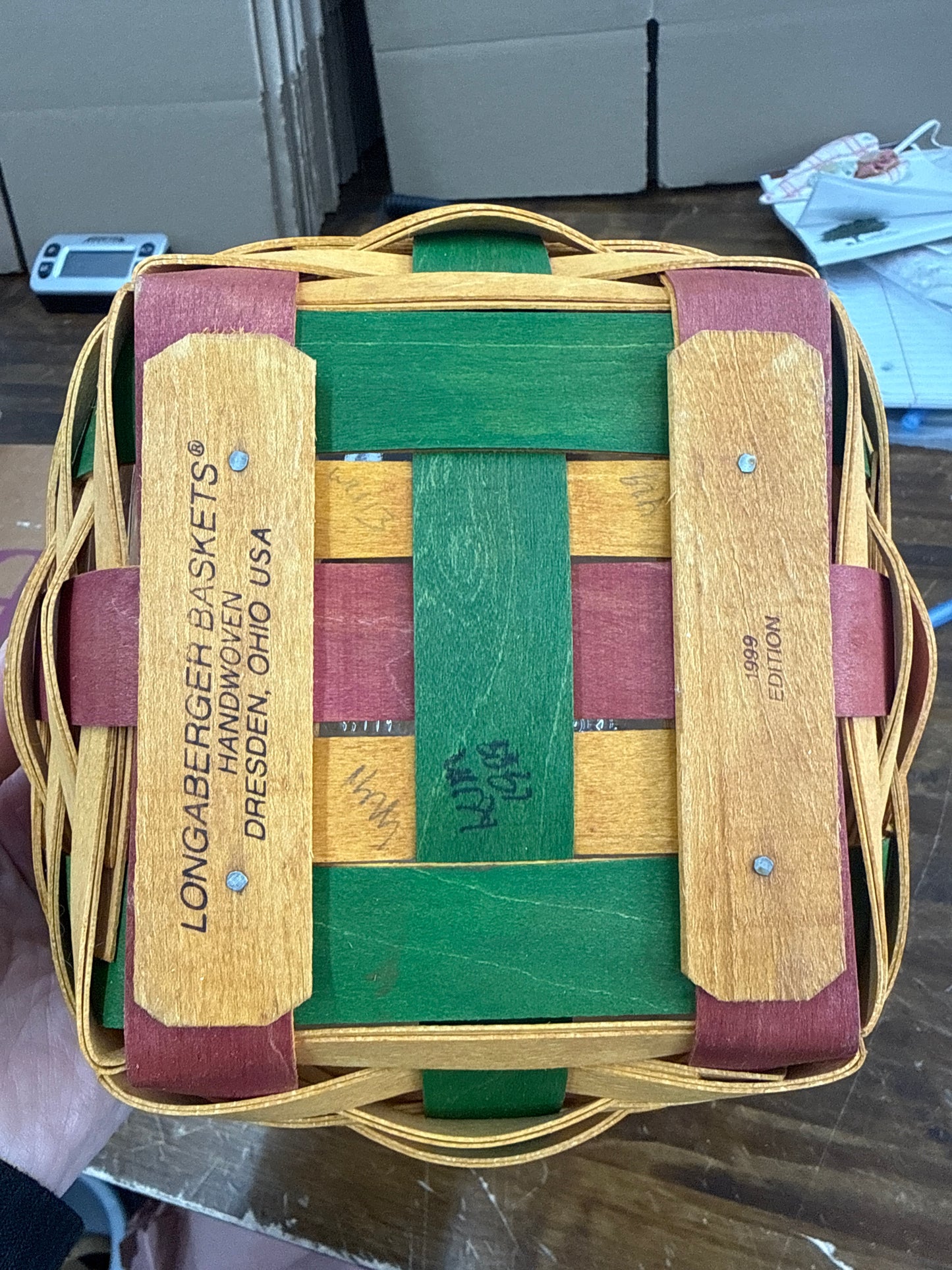 Longaberger 1999 Easter basket with protector
