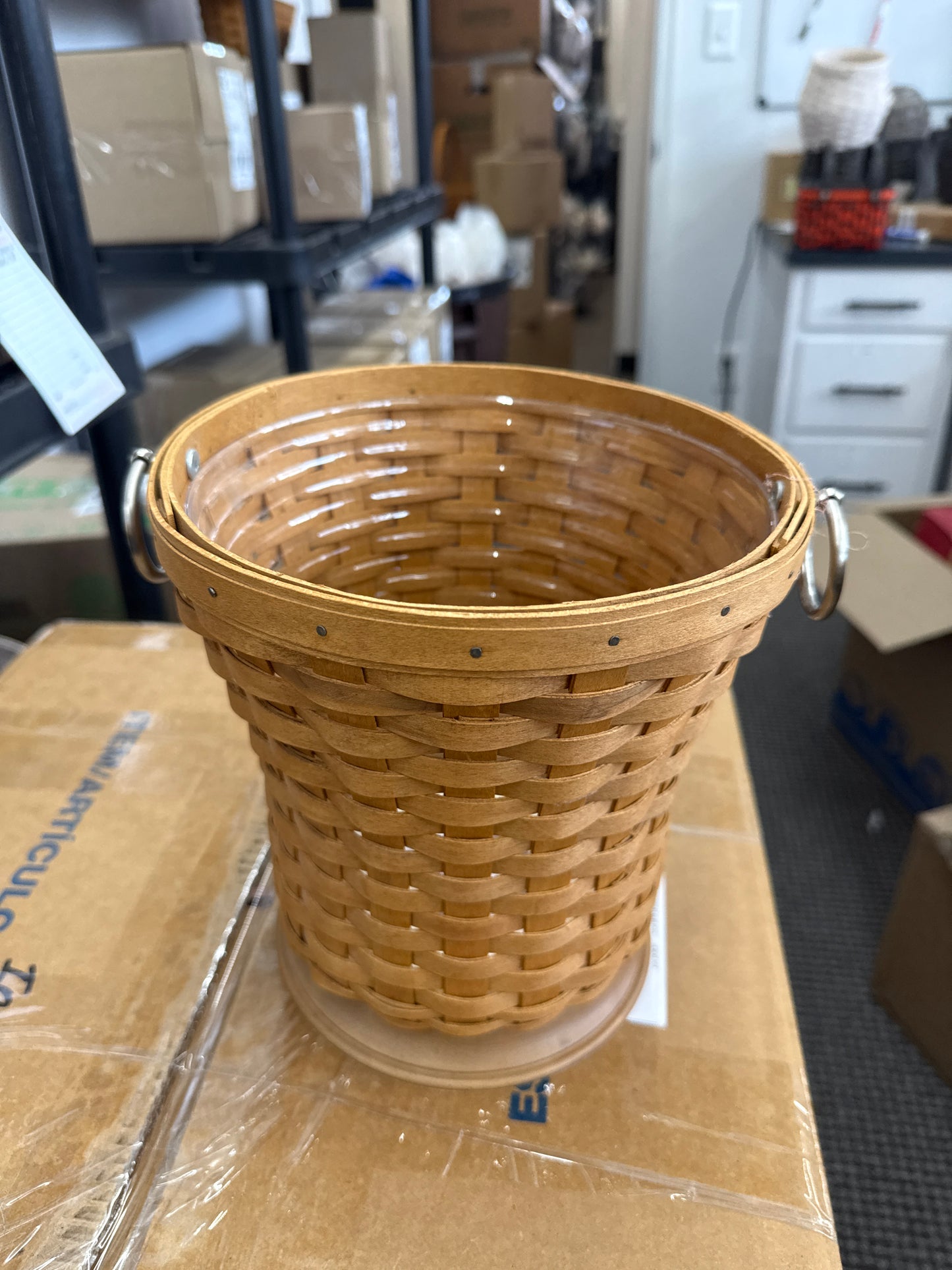 Longaberger 10 year anniversary basket with protector