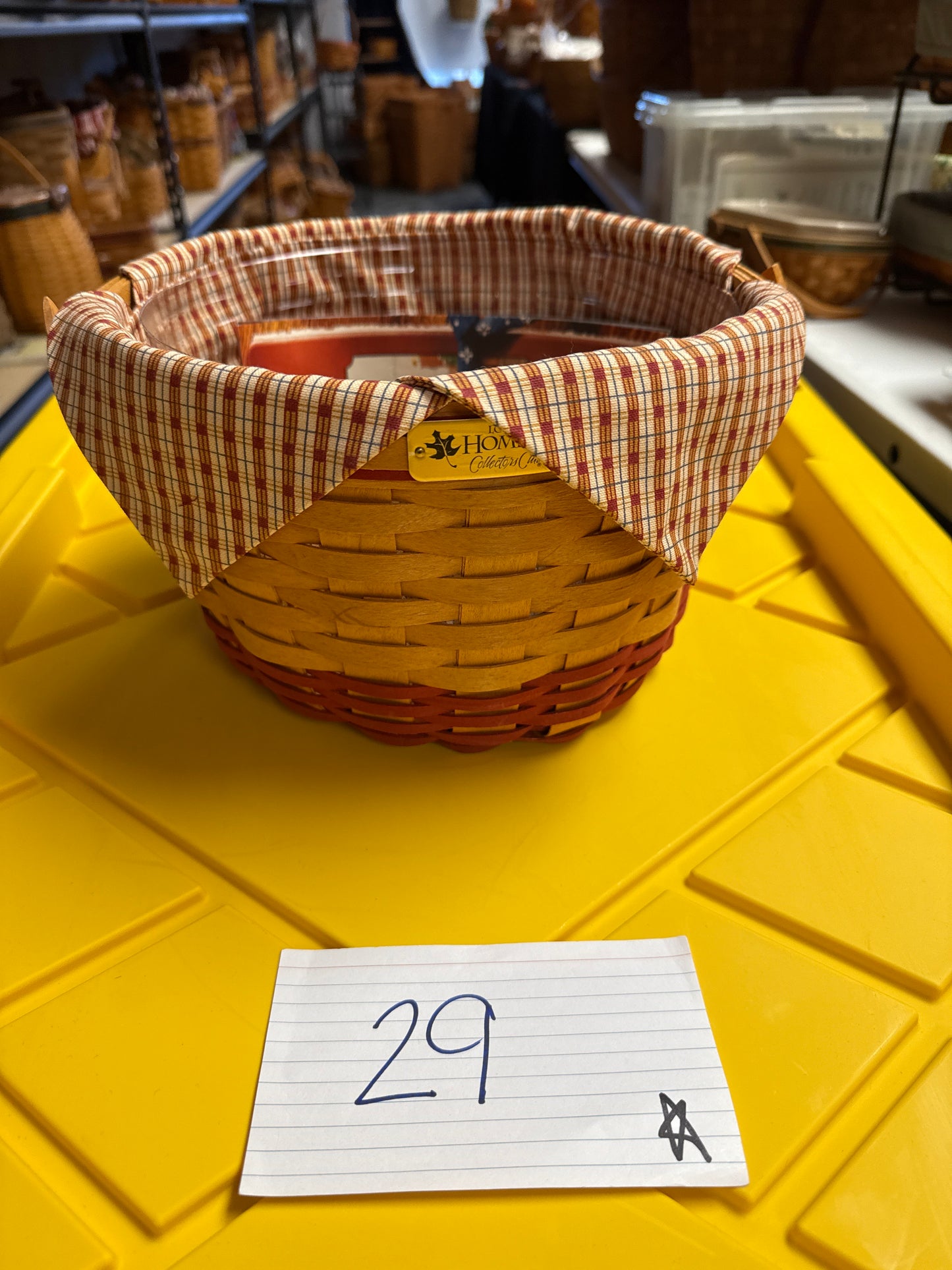 Longaberger collectors club homestead with liner and protector