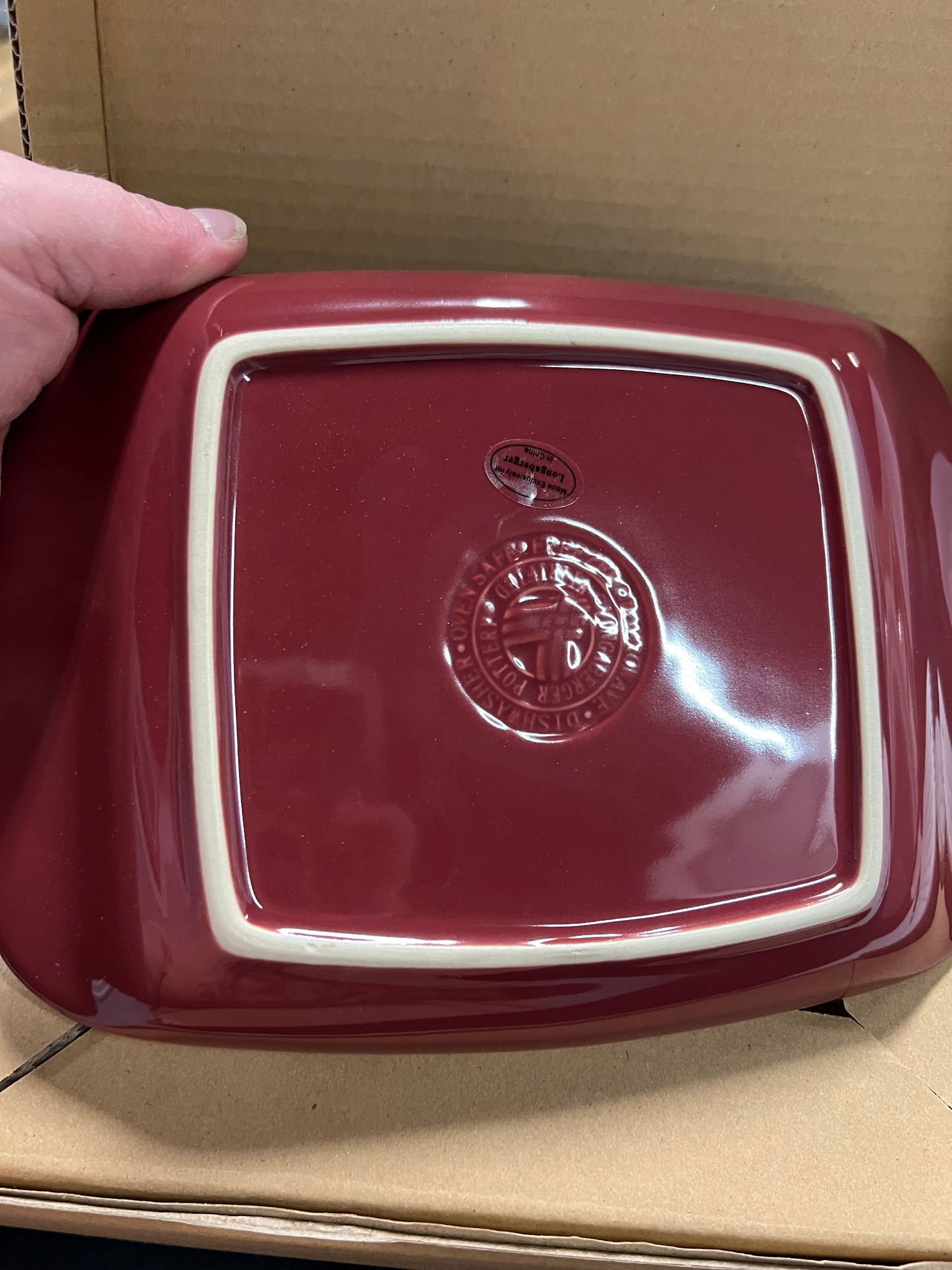 Longaberger snack plate in paprika