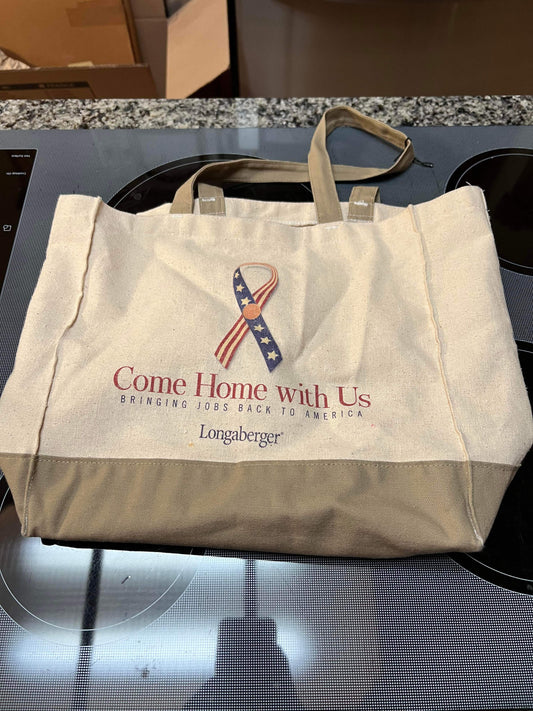 Longaberger Come Home With Us Tote