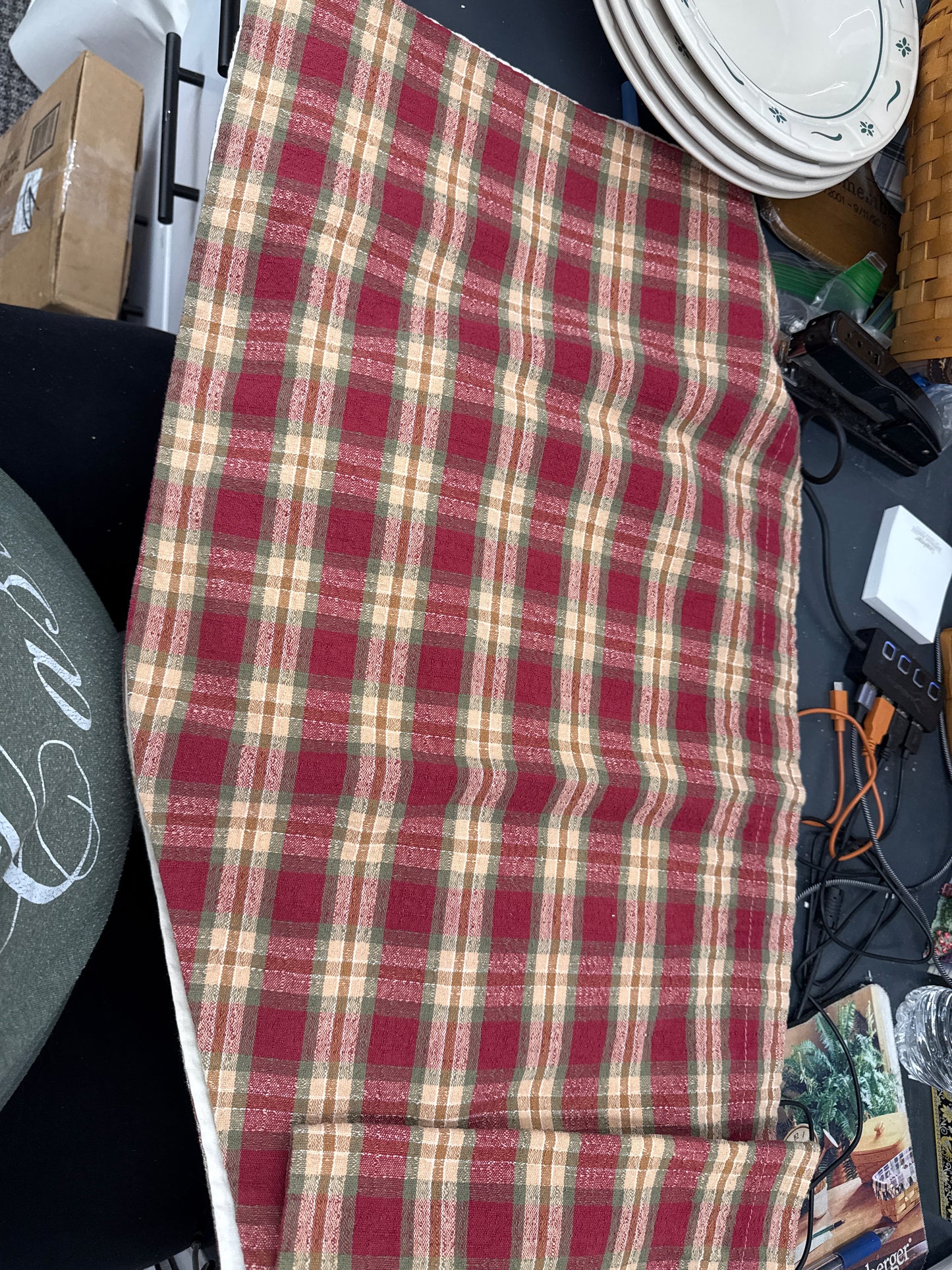 Longaberger orchard park plaid valance