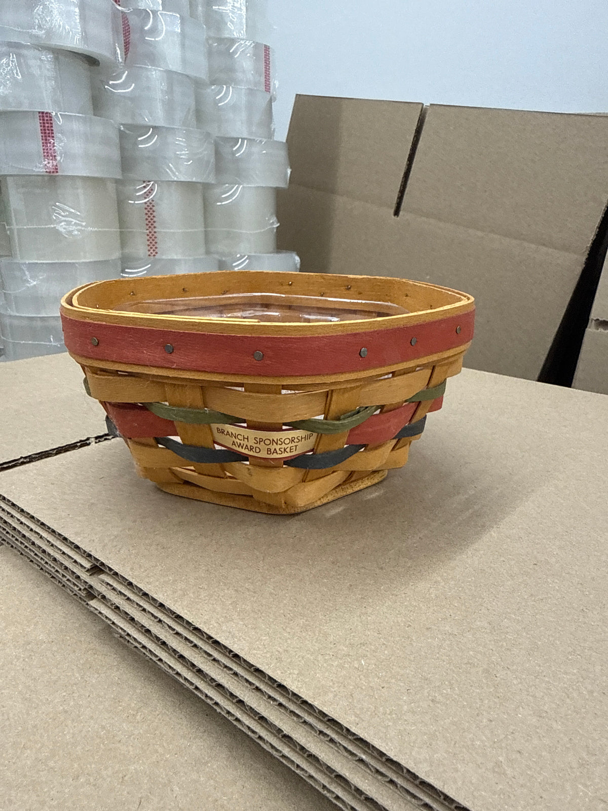 Longaberger 7” generations sales award basket with protector