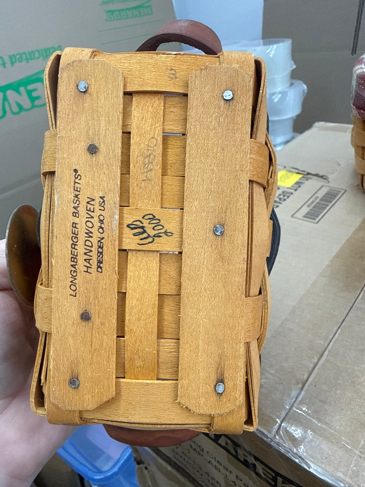 Longaberger awards basket with protector