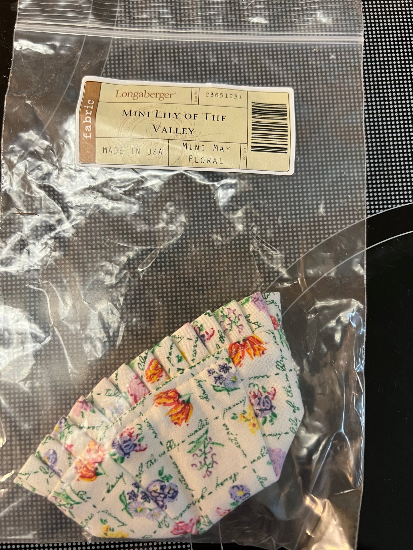 Longaberger Mini lily of the valley Liner in Mini May Floral