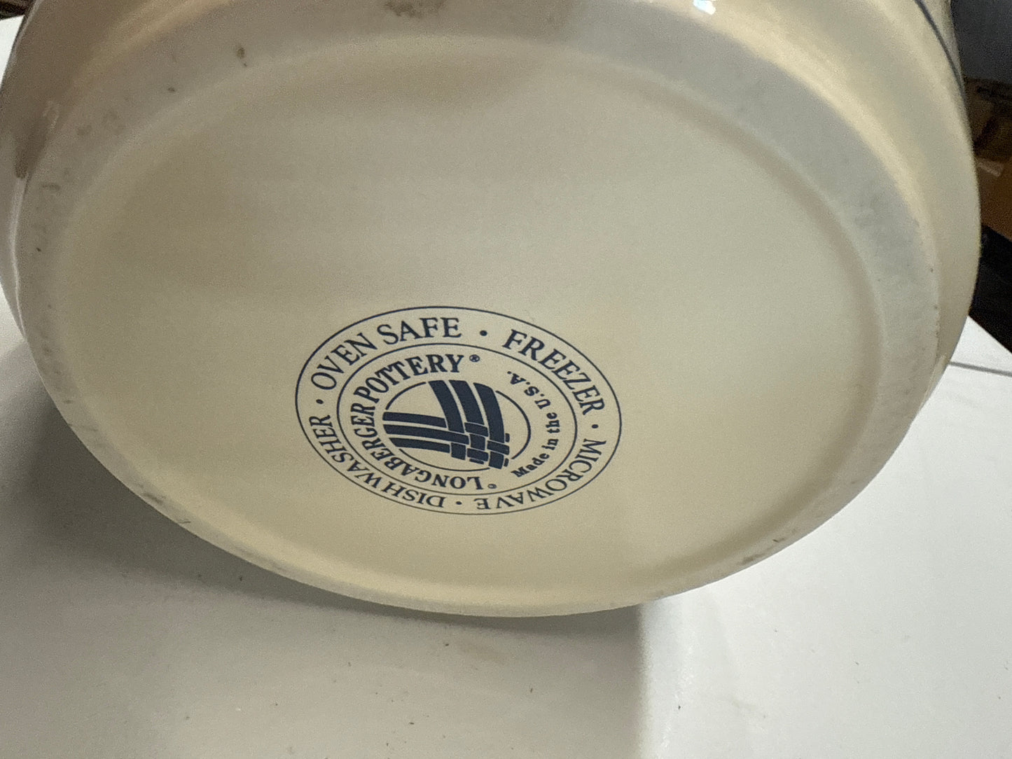 Longaberger large canister in blue