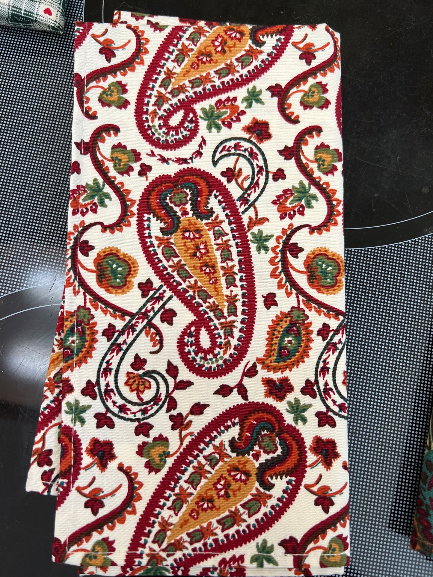 Longaberger napkin in Chelsea paisley