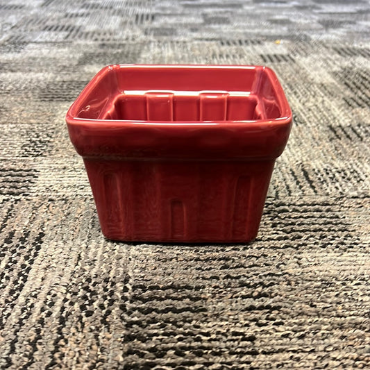 Longaberger square berry bowl in paprika