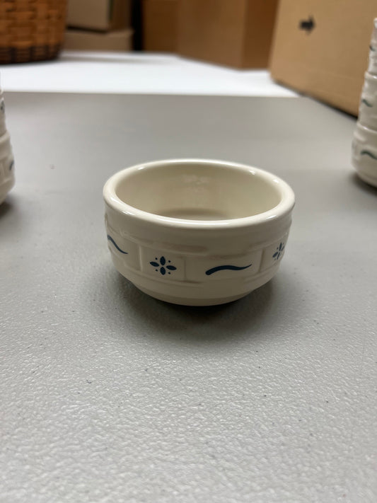 Longaberger stackable dessert bowl in classic blue