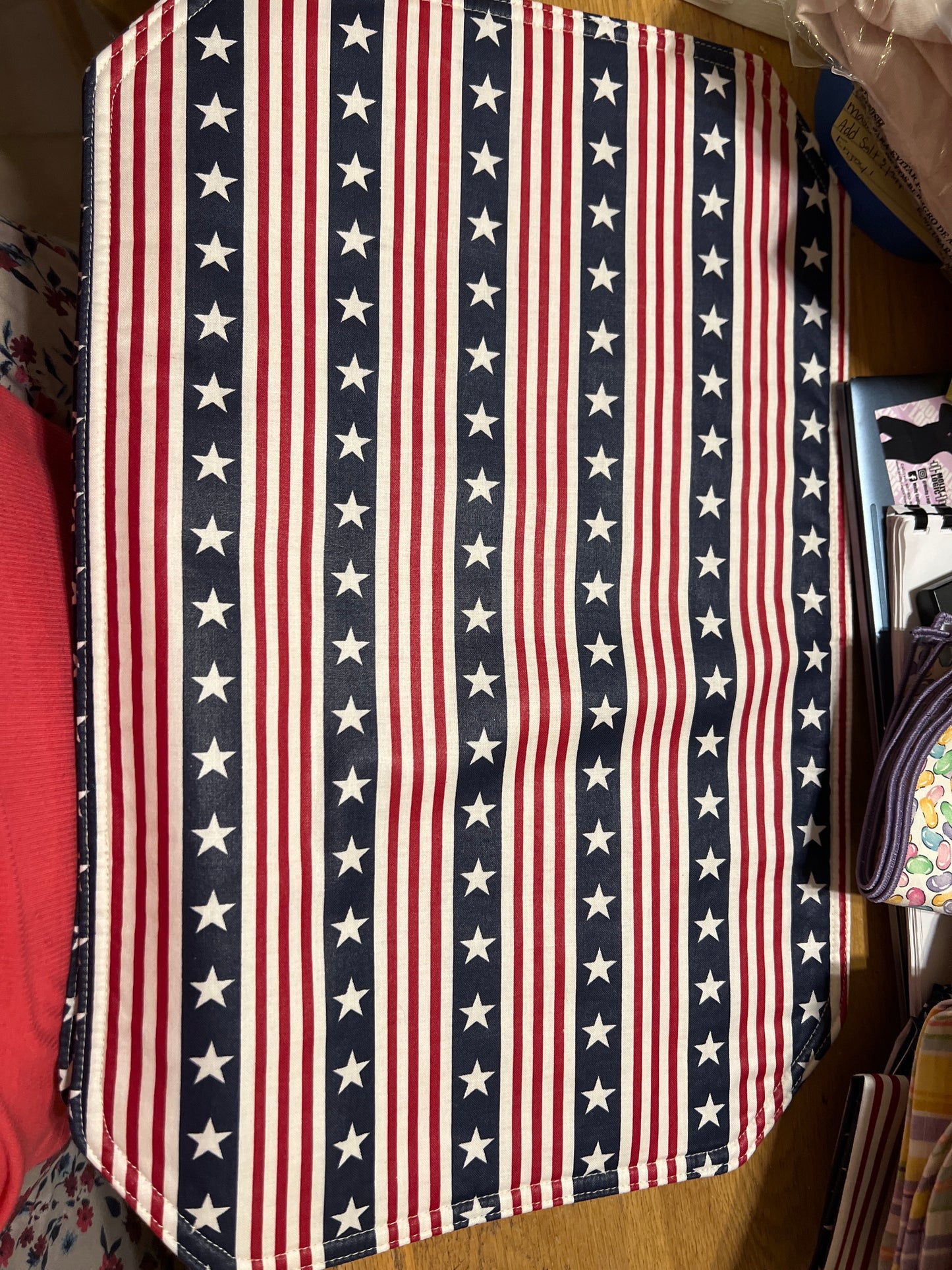 Longaberger All American placemats (horizontal stripes)