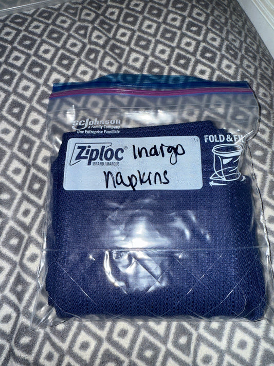 Longaberger pair of napkins in indigo