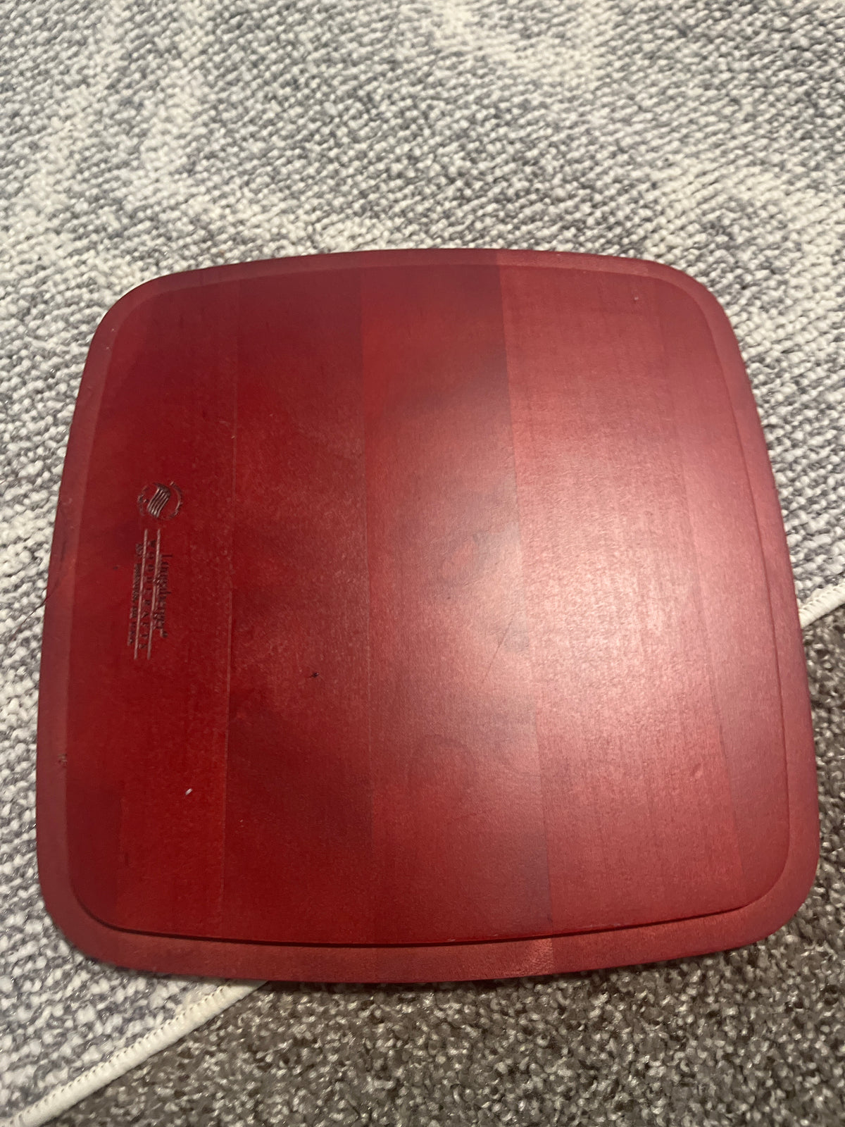 Longeberger 10” square lid red