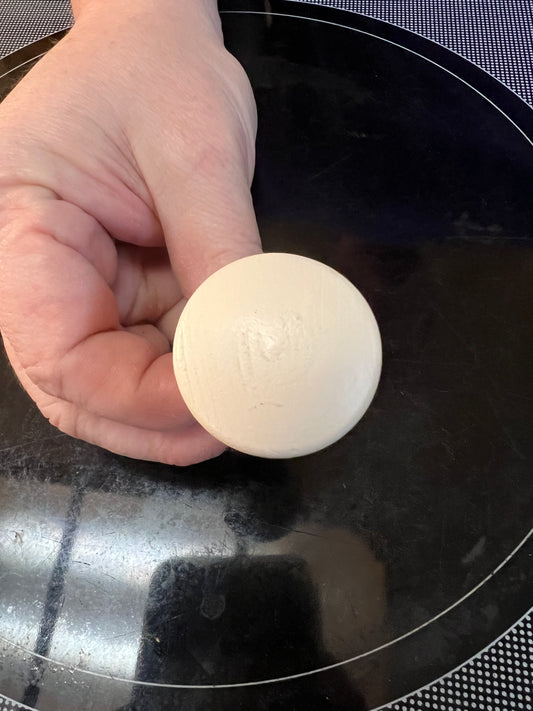 Longaberger white round knob