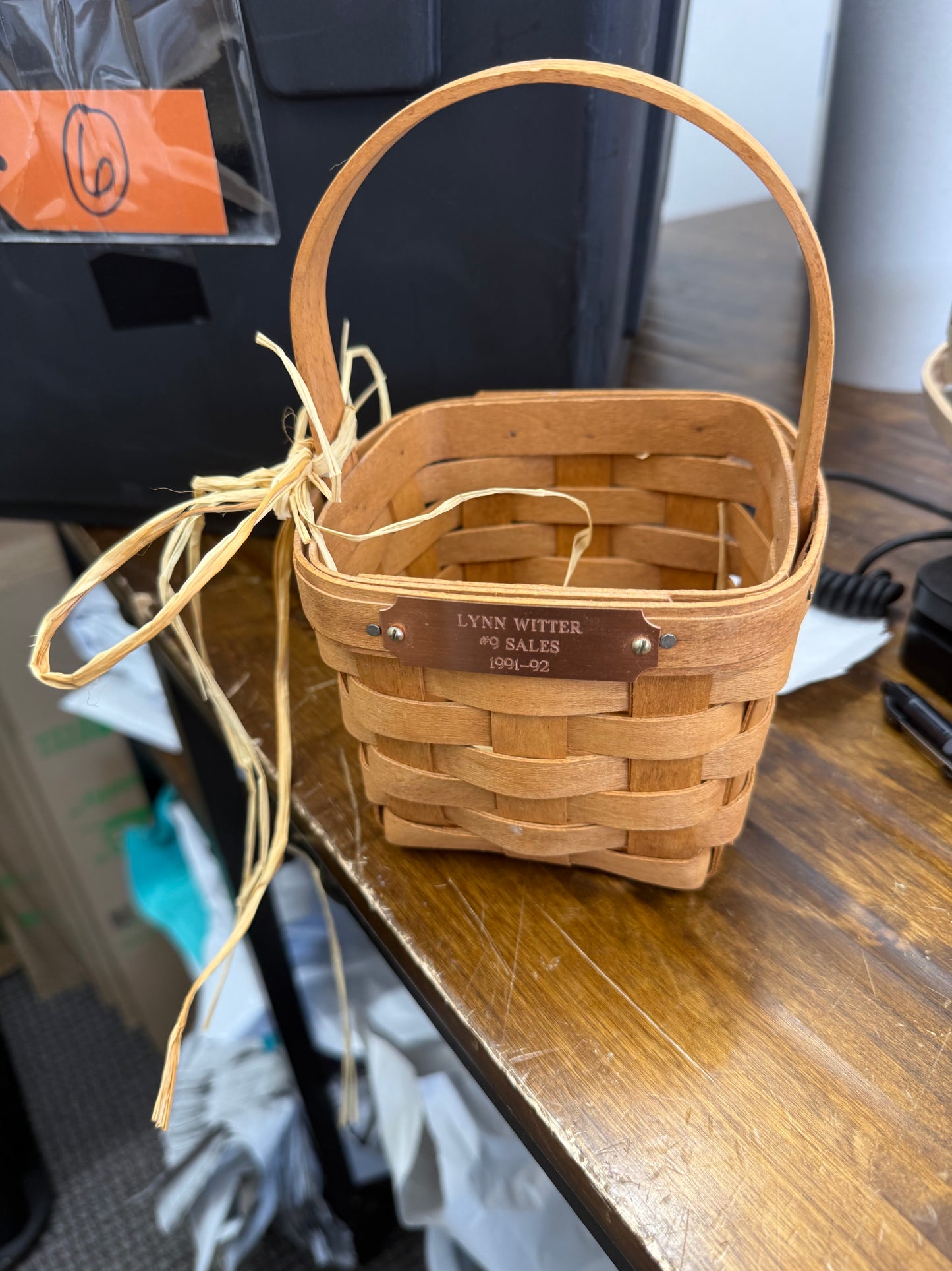 Longaberger small peg basket
