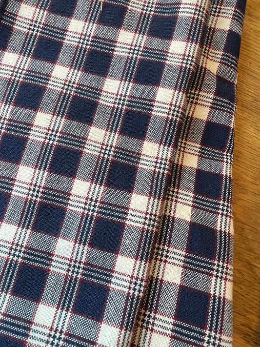 Longaberger set of napkins in Jw plaid