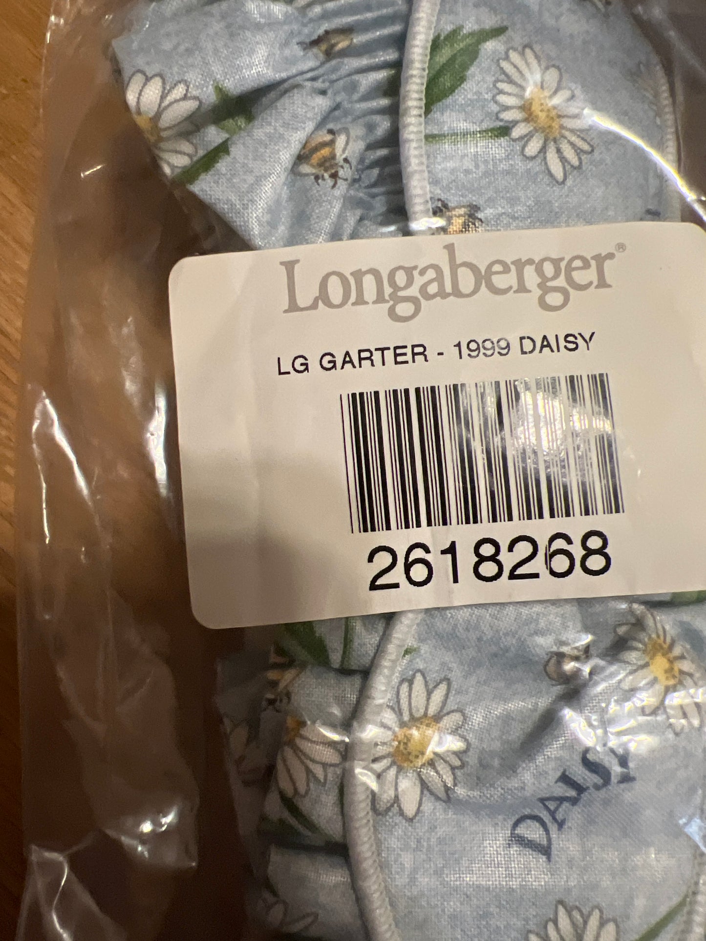 Longaberger large garter in daisy