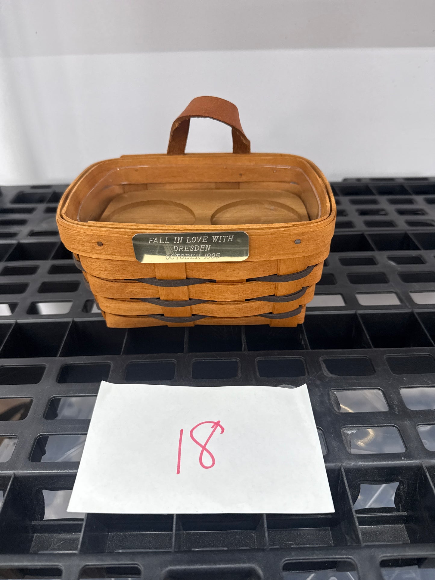 Longaberger small key with protector and wood insert