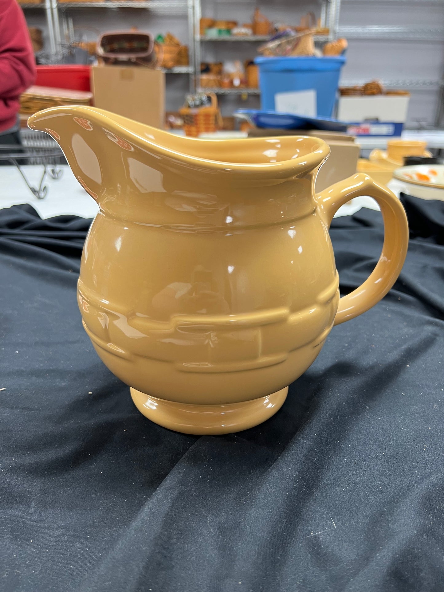 Longaberger cottage pitcher in butternut