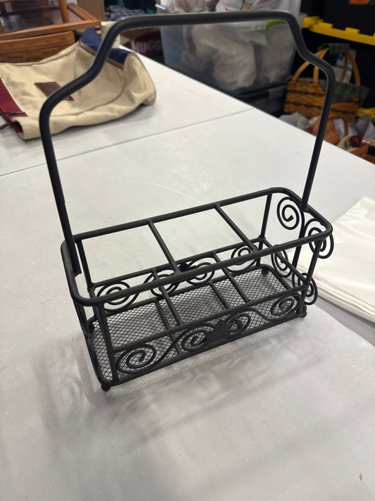 Longaberger wrought iron utensil caddy