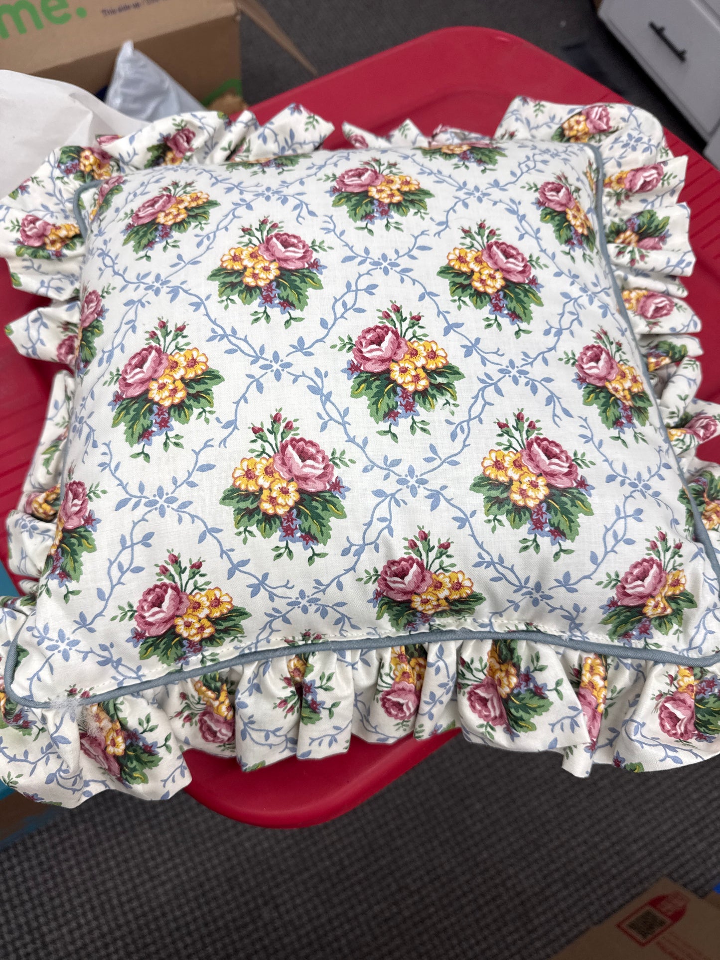 Longaberger pillow in Mother’s Day fabric