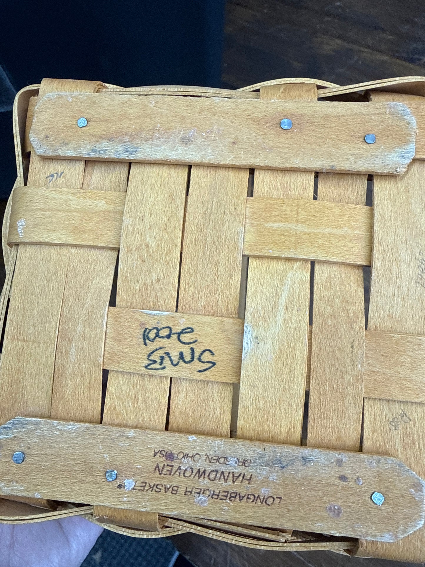 Longaberger tarragon basket (is a little stained in the inside)