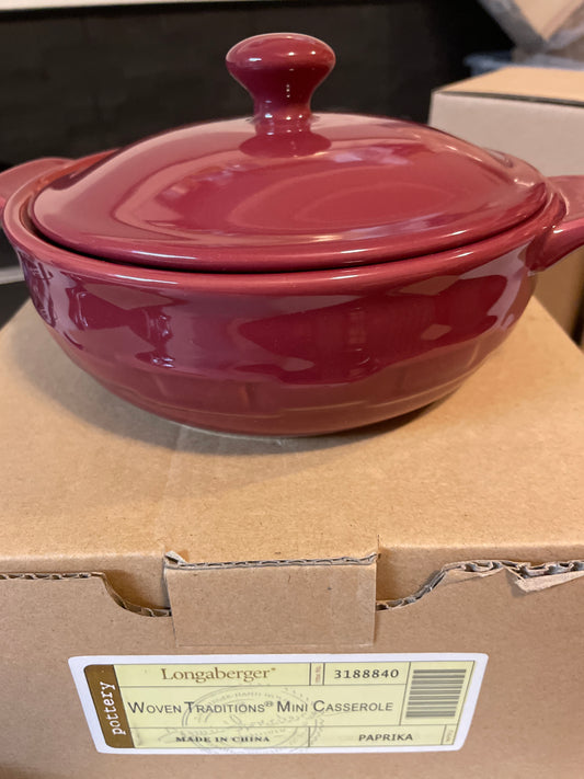 Longaberger paprika Mini Casserole