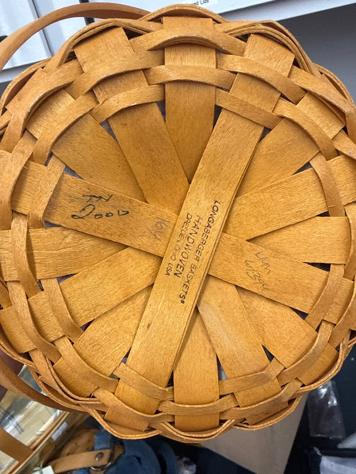Longaberger morning glory basket with liner and protector