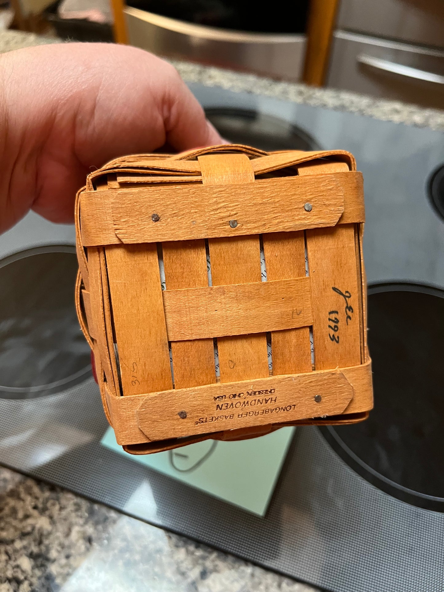 Longaberger 1993 Inaugural Basket with Protector