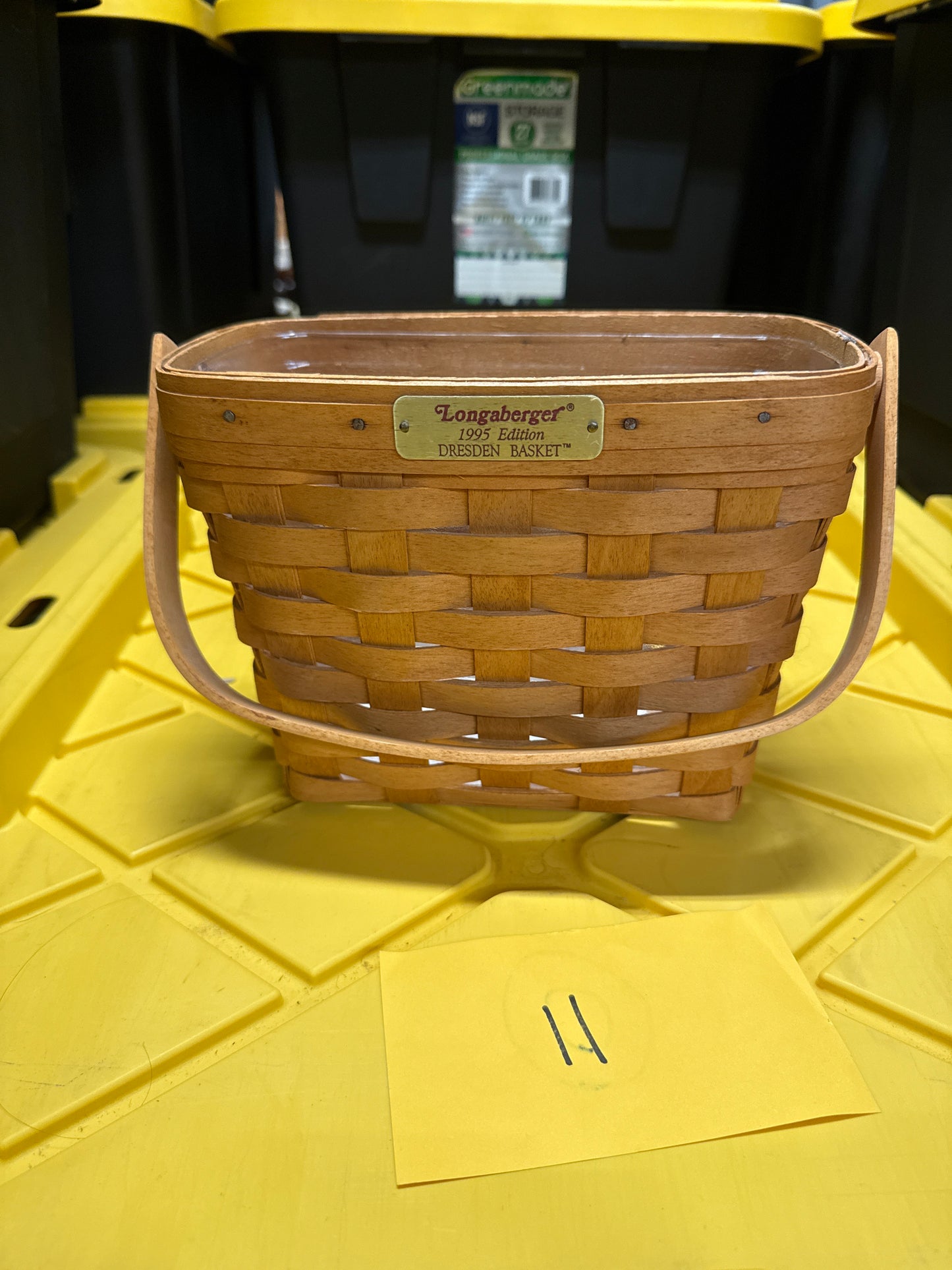 Longaberger 1995 Dresden basket with protector