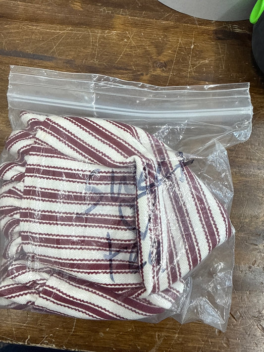 Longaberger tea liner in sweetheart / red ticking