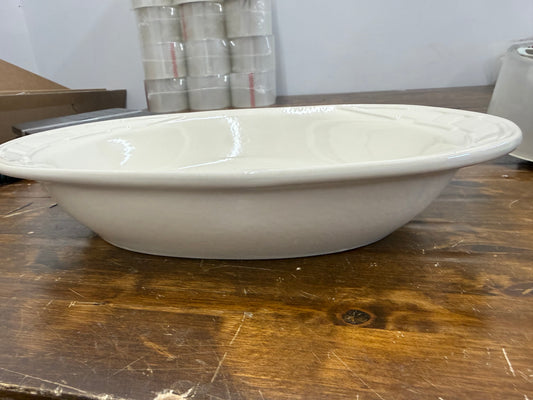 Longaberger serving dish in ivory