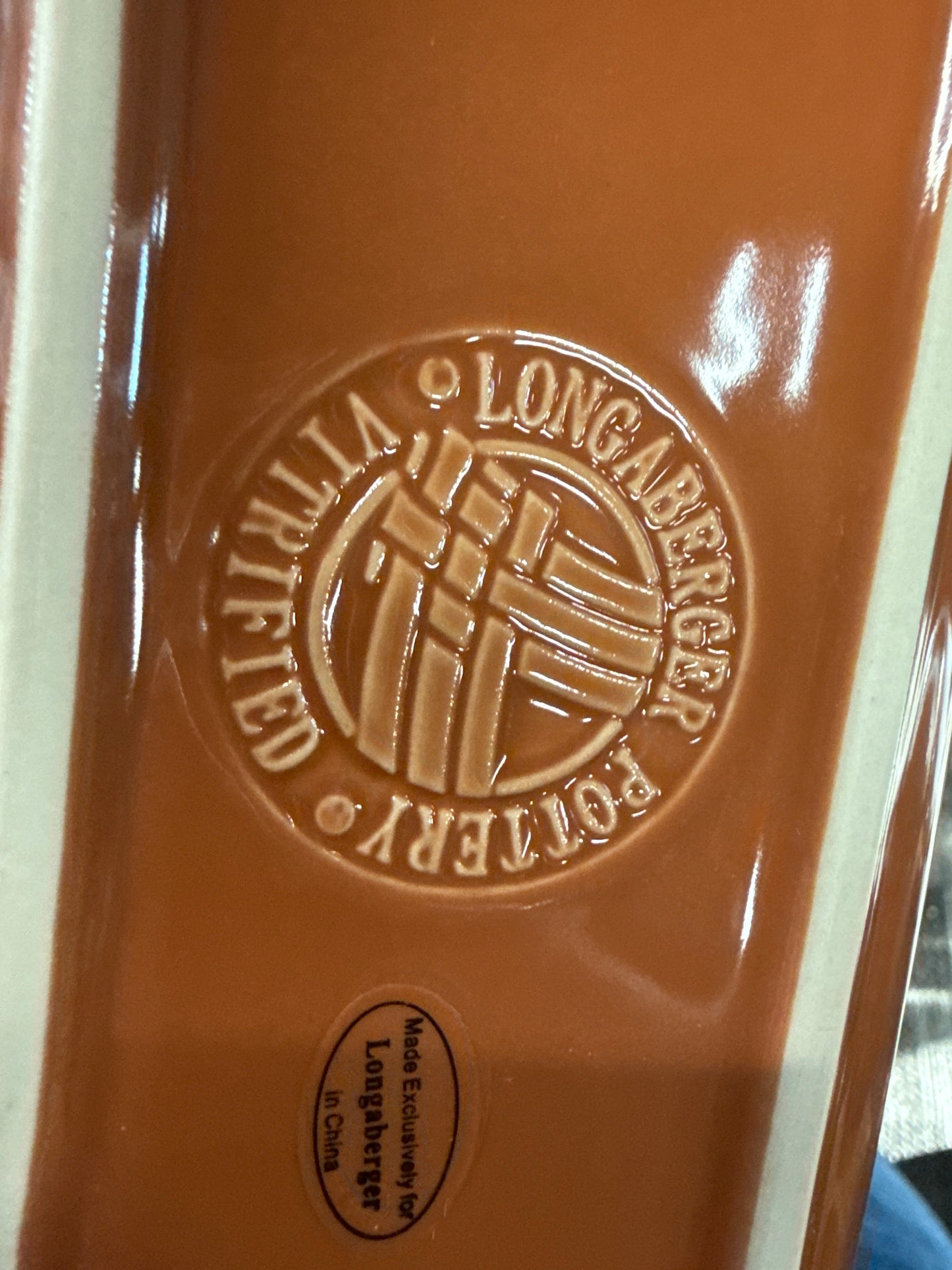 Longaberger small loaf dish on spice