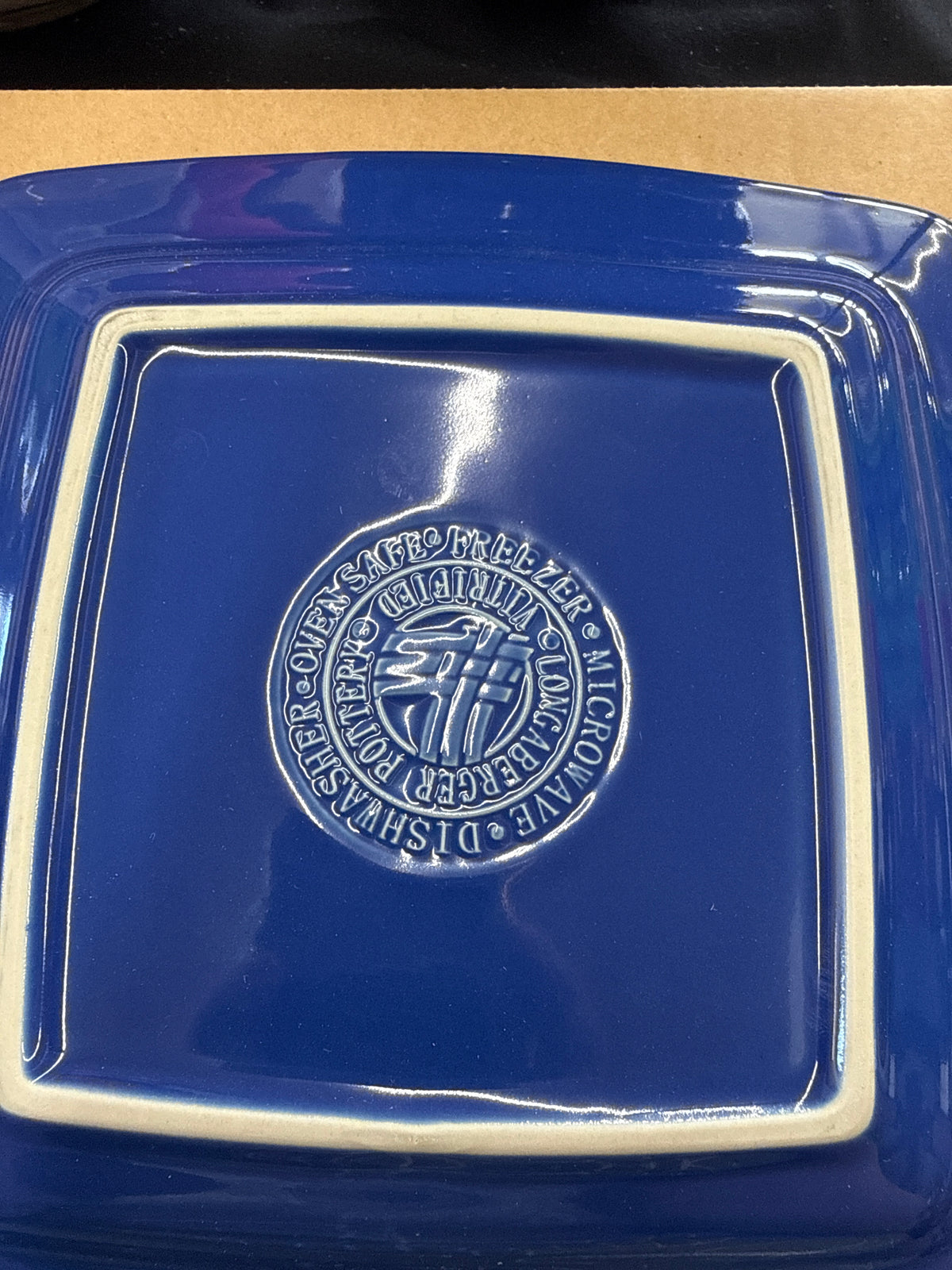 Longaberger soft square cornflower luncheon plate
