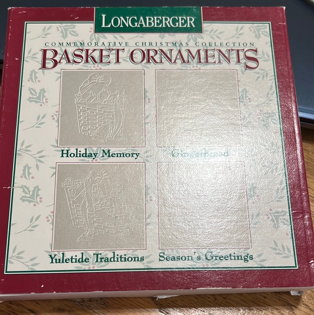 Longaberger Christmas basket ornaments(holiday memory)