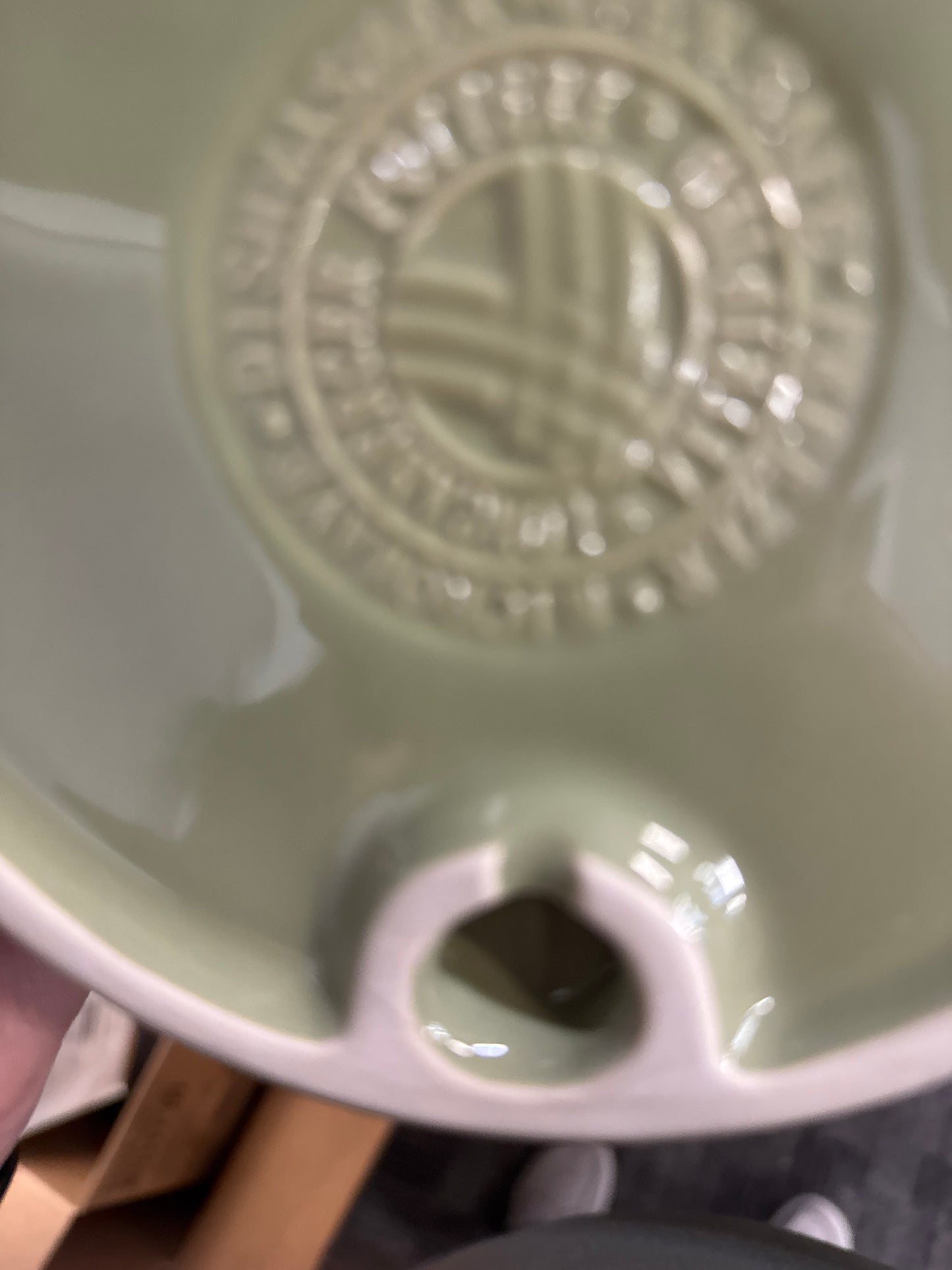 Longaberger candle stand in sage