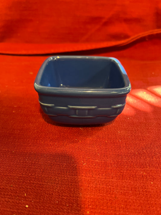 Longaberger soft square dessert bowl in cornflower