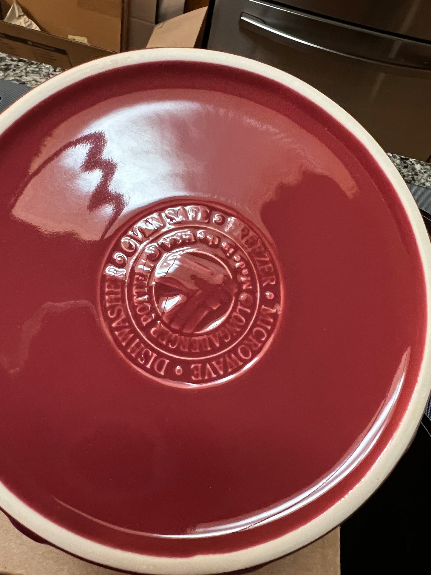 Longaberger drum croc with lid in paprika (may not have box)