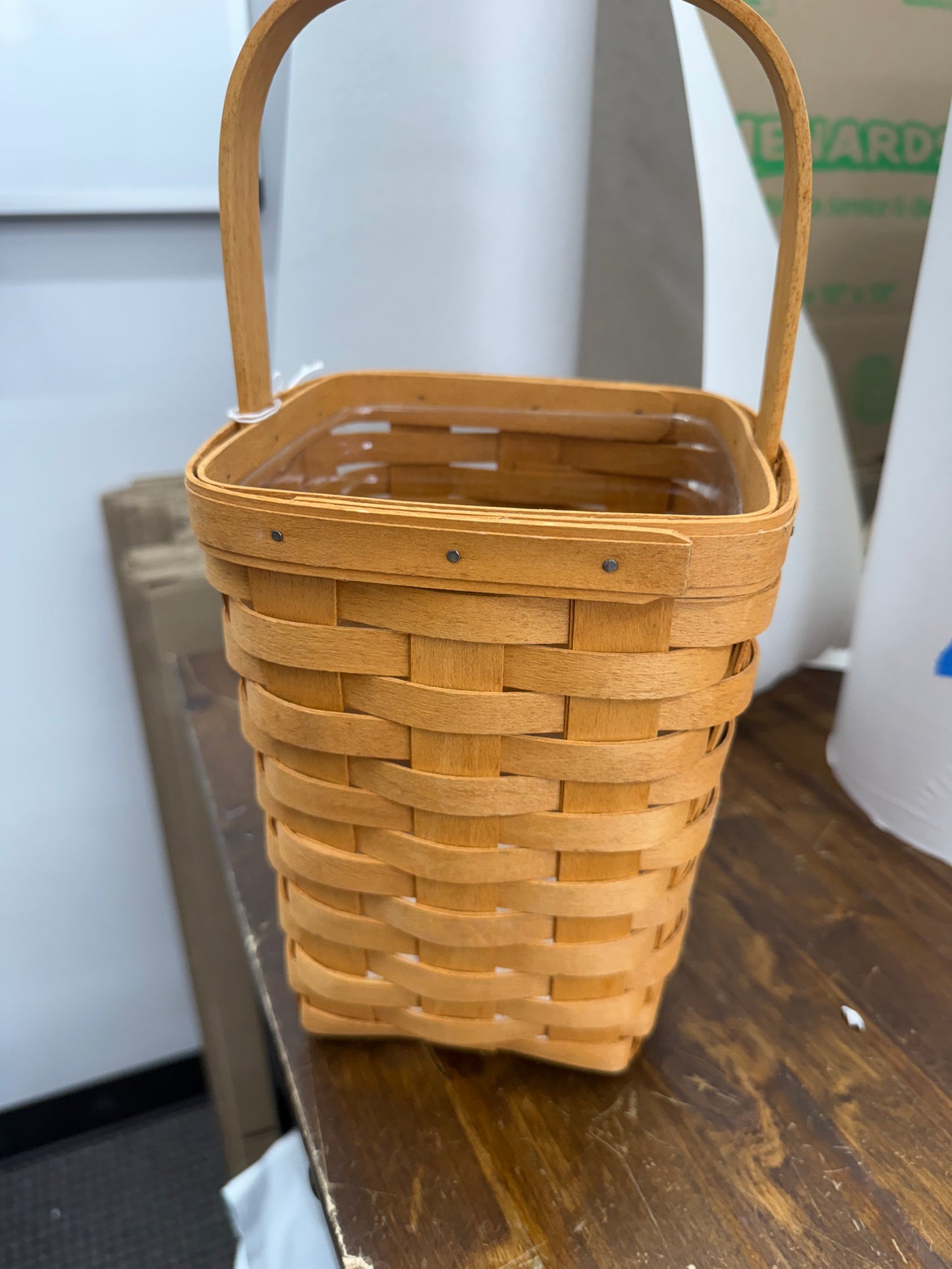 Longaberger tall peg basket with protector