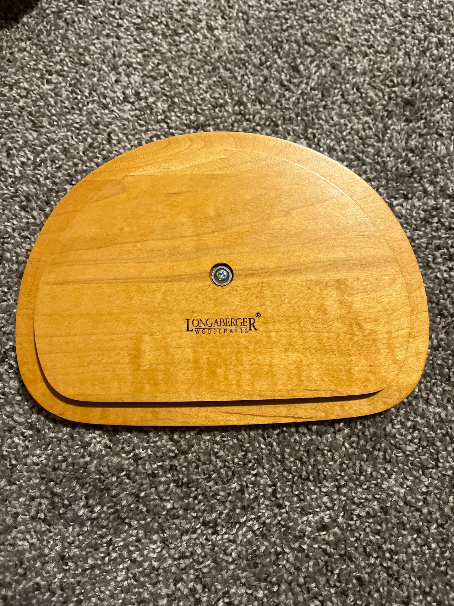 Longaberger Lid glad tidings green knob 9W x 6.5L