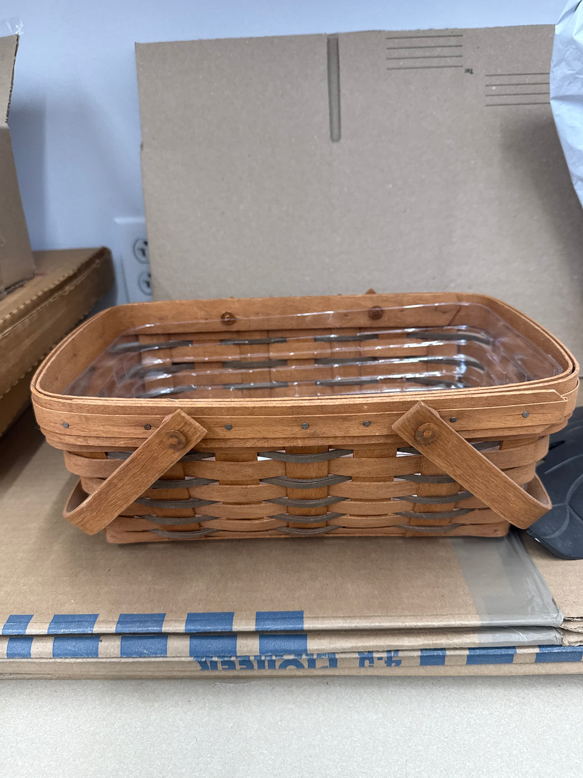 Longaberger heartland medium chore basket with protector