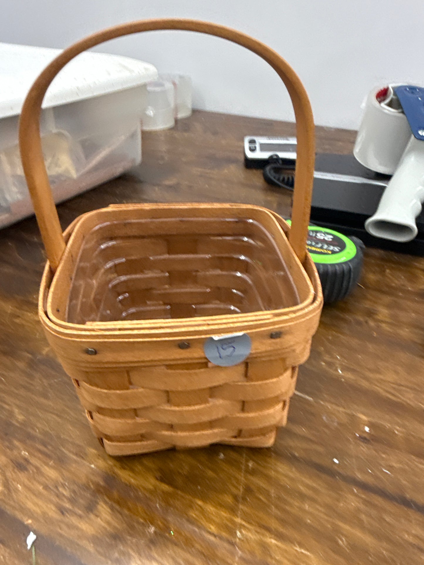 Longaberger small peg basket with protector
