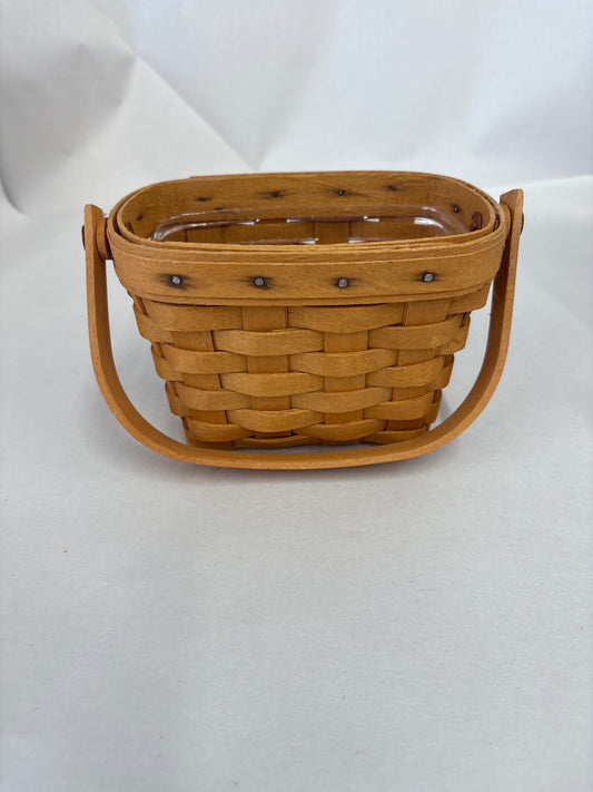 Longaberger 1997 Horizon of Hope Basket with Protector (see tack sites are dark)