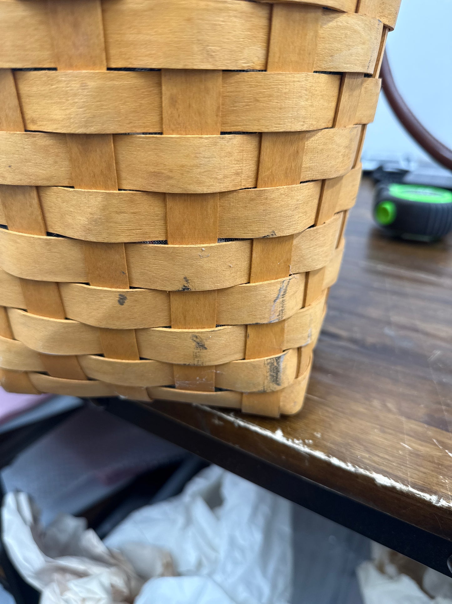 Longaberger large boardwalk basket with liner and protector