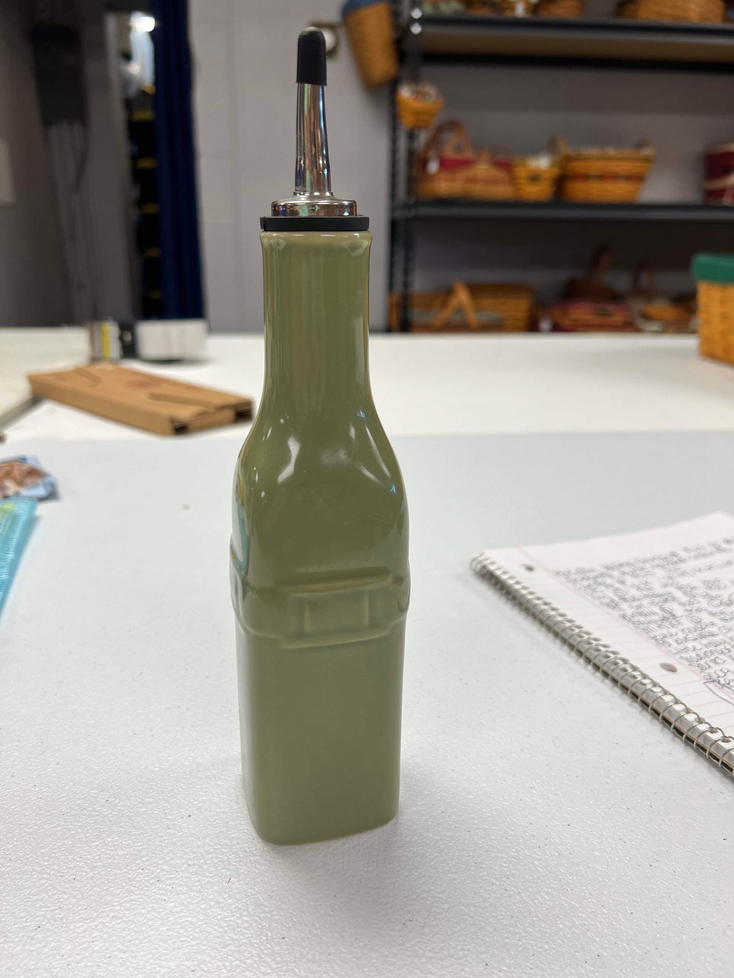 Longaberger Oil Bottle in Sage