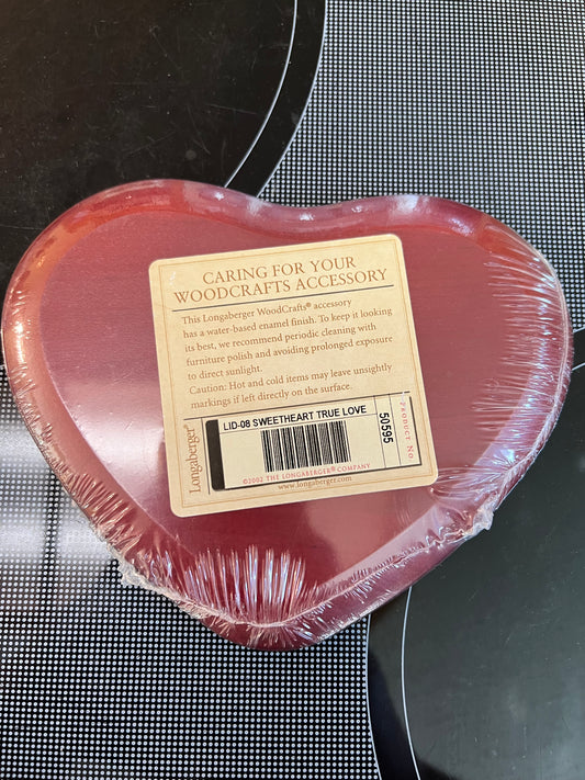 Longaberger 08 sweetheart true love lid