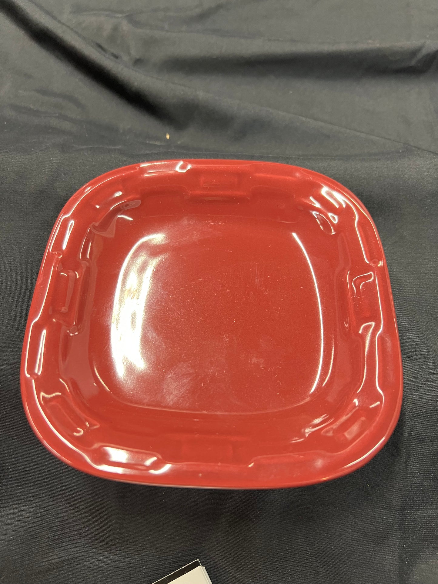 Longaberger small square appetizer plate in paprika