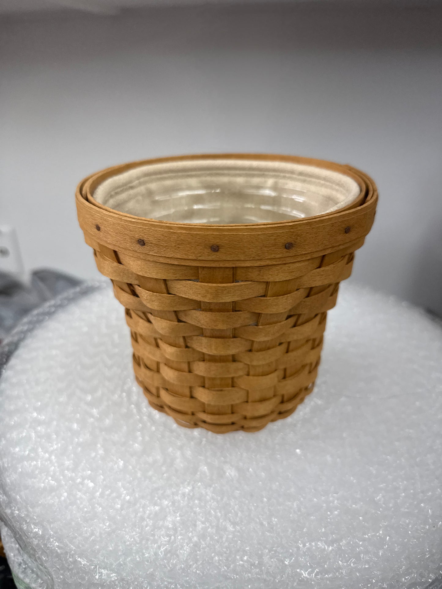 Longaberger bouquet basket with liner and protector