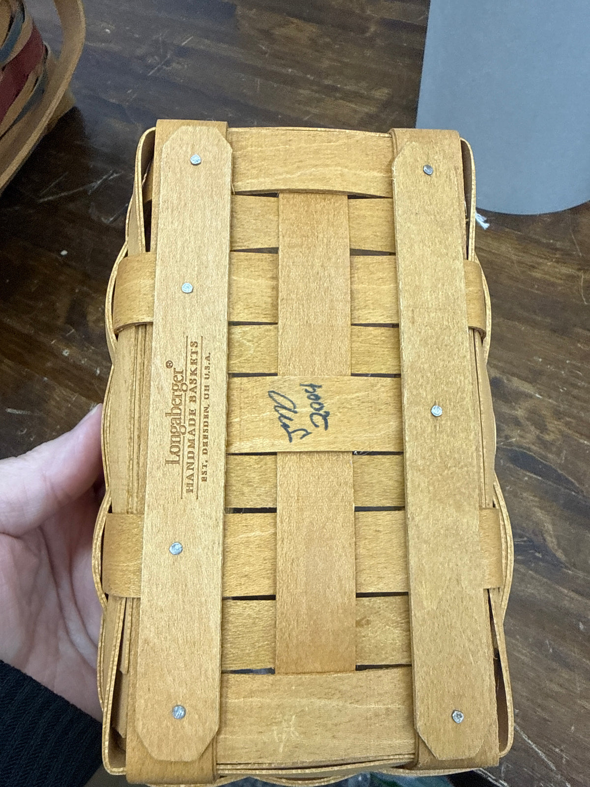 Longaberger loaf basket with protector